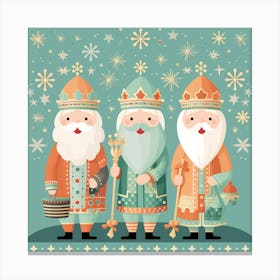 Christmas Santas Canvas Print