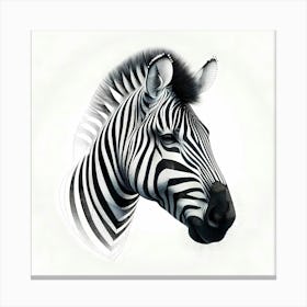 Zebra Head - Abstract Line Art Illustration 165 Canvas Print