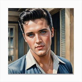 Hound Dog Vibes Elvis Presley Canvas Print