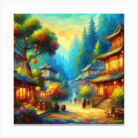 Chinese Village 3 Canvas Print