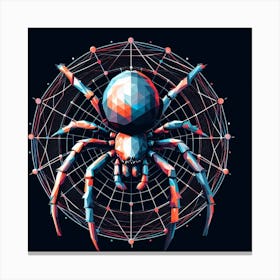 Spider In The Web Canvas Print