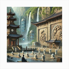 A Serene Scene Showing The Purpose Of A Traditiona Canvas Print