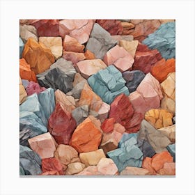 Colored Granite Canvas Print