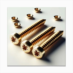 Gold Screws 2 Canvas Print