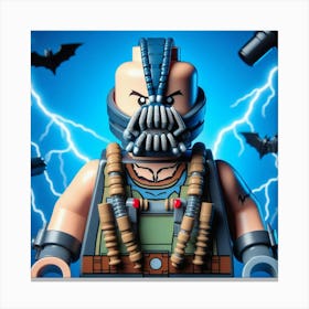 Bane from Batman in Lego style 1 Canvas Print