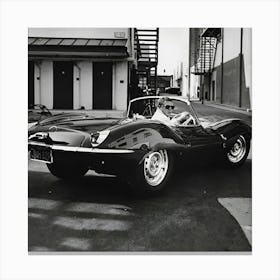 Steve McQueen driving his Jarguard 1 Canvas Print