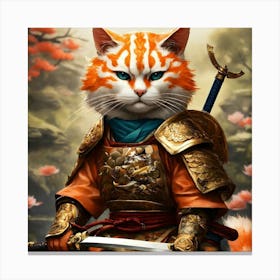 Samurai Cat Canvas Print