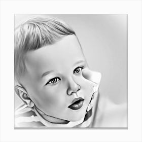 Portrait Of A Baby Canvas Print