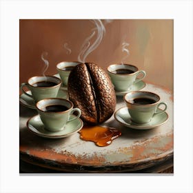 Default A Warm And Inviting Coffee Scene Rendered In Oil On Ca 3 (1) Canvas Print