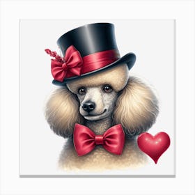 Poodle In Top Hat Toile