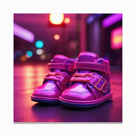 Neon Shoes Canvas Print
