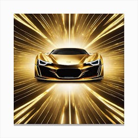 Gold Sports Car 6 Canvas Print