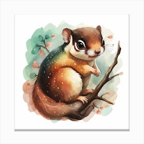 Squirrel Painting Canvas Print