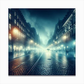 Street At Night Canvas Print