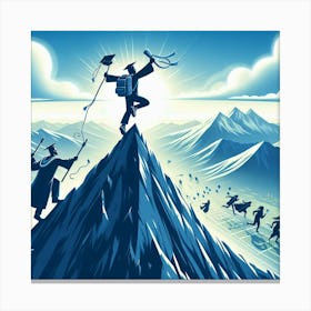 Illustration Of A Mountain Canvas Print