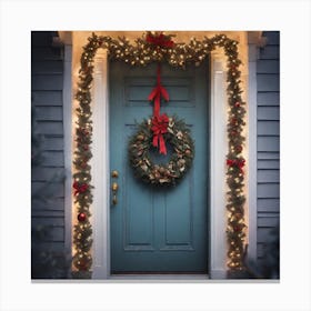 Christmas Door 119 Canvas Print