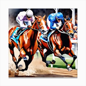 Jockeys Racing 13 Canvas Print