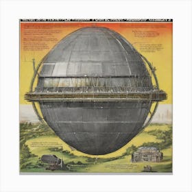 World'S First Spaceship Canvas Print
