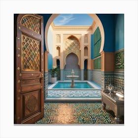 Moroccan Bathroom Canvas Print