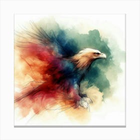 Eagle Watercolor Painting Canvas Print