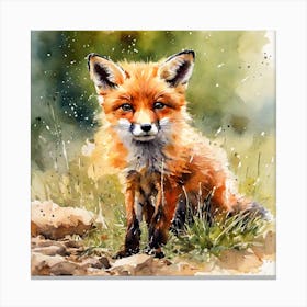 Cute Baby Fox Canvas Print