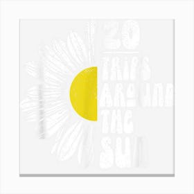 Twenty Trips Around The Sun 20 Year Old Retro 20th Birthday Canvas Print