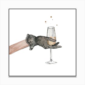 Cheers Darling Square Canvas Print