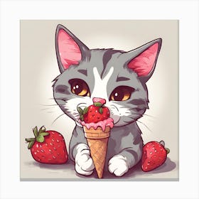 Gatto Gelato 4 Canvas Print