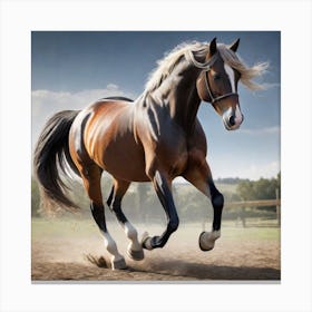 Horse Galloping Canvas Print