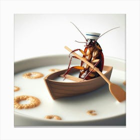 Cockroach In A Boat Canvas Print