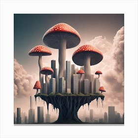 Mushroom City 1 Canvas Print