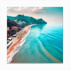 Beach In Greece Canvas Print