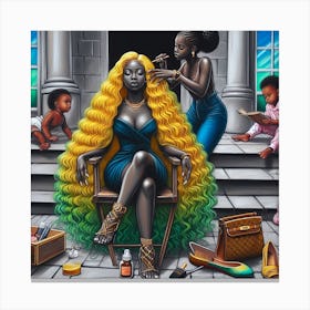 'The Hairdresser' 1 Canvas Print