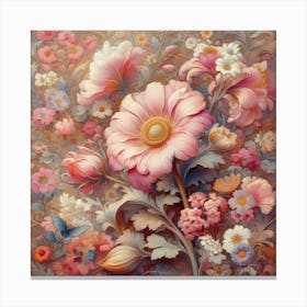 Pink Flowers Canvas Print