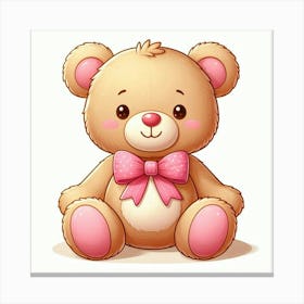 Cute Teddy Bear Canvas Print