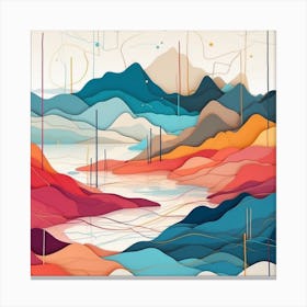 Abstract Landscape Canvas Print