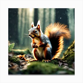 Squirrel In The Forest 192 Canvas Print