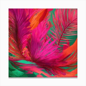 Flamingo Feathers Canvas Print