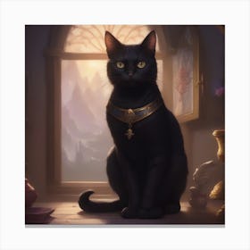 Black Cat Canvas Print