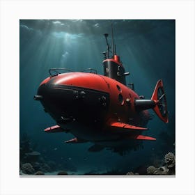 Submarine In The Ocean Canvas Print