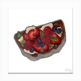 Berries Toasted Bread Canvas Print