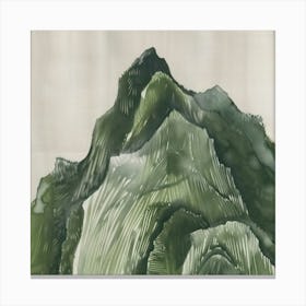 Japanese Watercolour Of Mount Myogi 5 Canvas Print