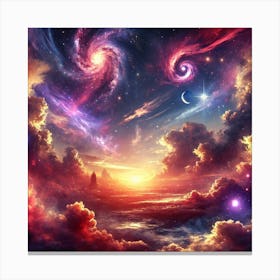 Galaxy Painting Canvas Print