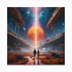 Romance In Space Canvas Print