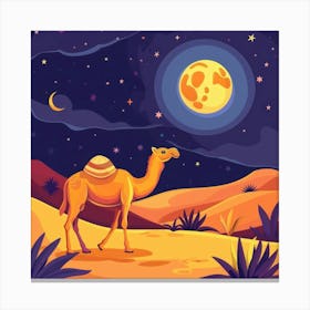 Camel In The Desert 4 Canvas Print