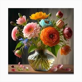 Flowers In A Vase 26 Canvas Print