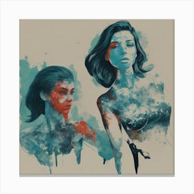 Two Women Canvas Print