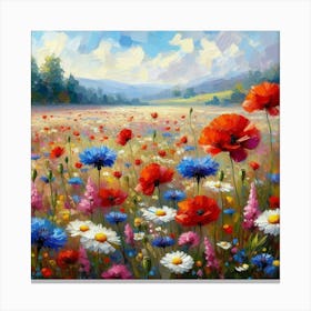 Poppies In The Meadow 2 Canvas Print