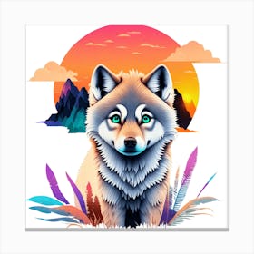 Wolf Painting Canvas Print