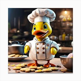 Chef Duck 4 Canvas Print